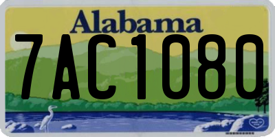 AL license plate 7AC1080