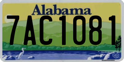 AL license plate 7AC1081