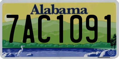AL license plate 7AC1091