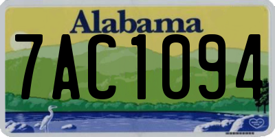 AL license plate 7AC1094