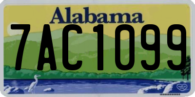 AL license plate 7AC1099