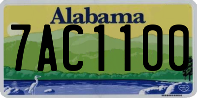 AL license plate 7AC1100