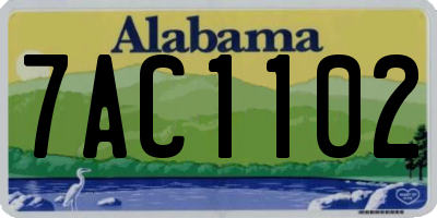 AL license plate 7AC1102