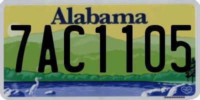 AL license plate 7AC1105