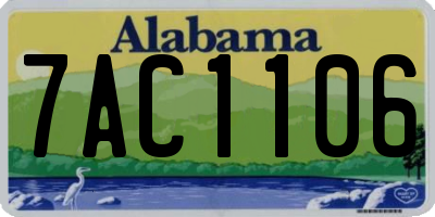 AL license plate 7AC1106
