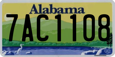 AL license plate 7AC1108