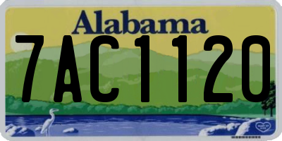 AL license plate 7AC1120