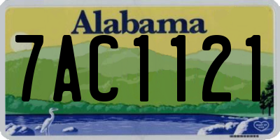 AL license plate 7AC1121