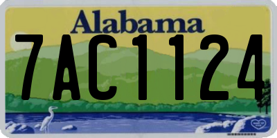 AL license plate 7AC1124