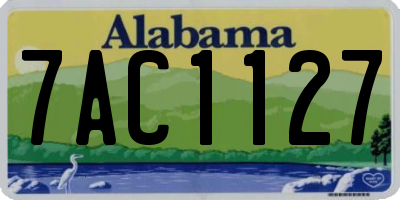 AL license plate 7AC1127
