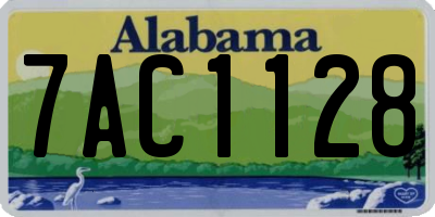 AL license plate 7AC1128