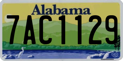 AL license plate 7AC1129