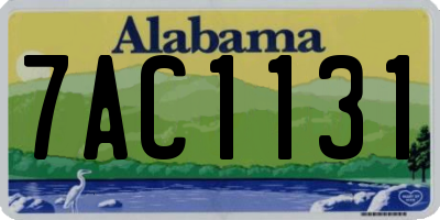 AL license plate 7AC1131