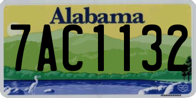 AL license plate 7AC1132