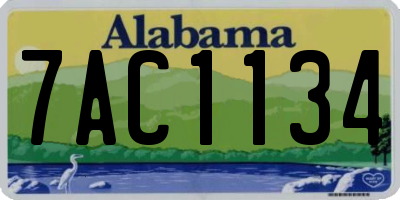 AL license plate 7AC1134