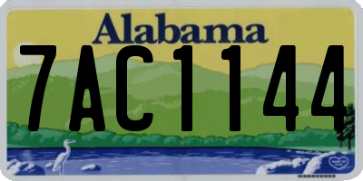 AL license plate 7AC1144