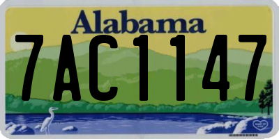 AL license plate 7AC1147