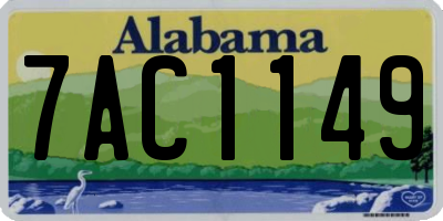 AL license plate 7AC1149
