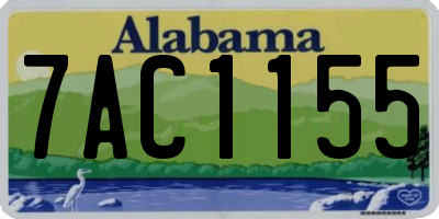 AL license plate 7AC1155