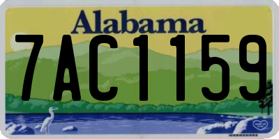 AL license plate 7AC1159