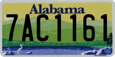 AL license plate 7AC1161