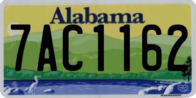 AL license plate 7AC1162