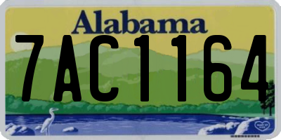 AL license plate 7AC1164