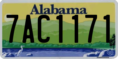 AL license plate 7AC1171