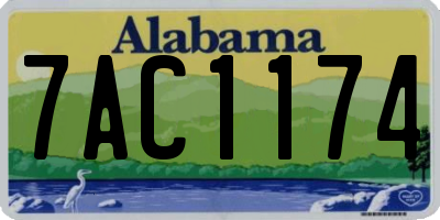AL license plate 7AC1174