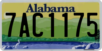 AL license plate 7AC1175