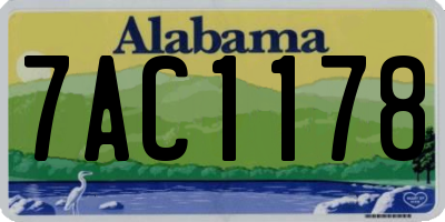 AL license plate 7AC1178