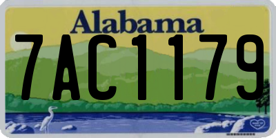 AL license plate 7AC1179