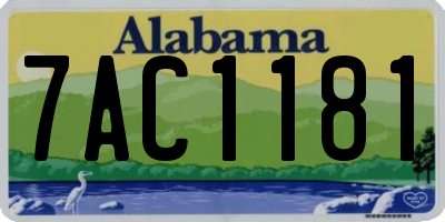 AL license plate 7AC1181