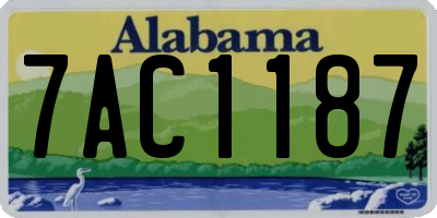 AL license plate 7AC1187