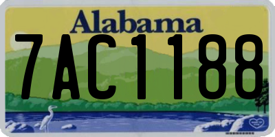 AL license plate 7AC1188