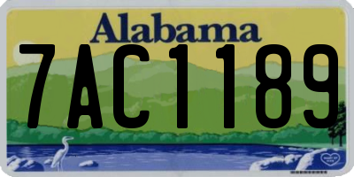 AL license plate 7AC1189
