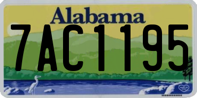 AL license plate 7AC1195
