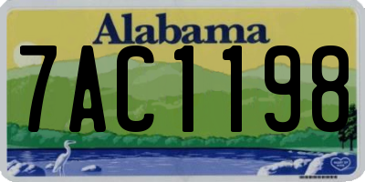 AL license plate 7AC1198