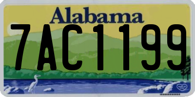 AL license plate 7AC1199