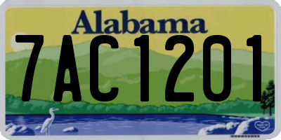 AL license plate 7AC1201