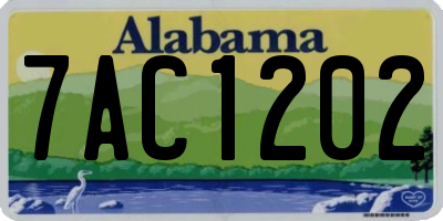 AL license plate 7AC1202