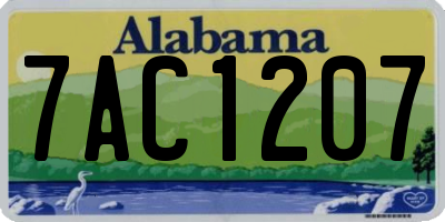 AL license plate 7AC1207