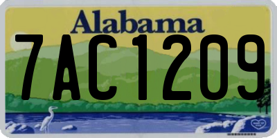 AL license plate 7AC1209