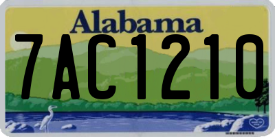 AL license plate 7AC1210