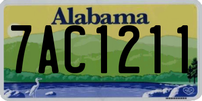 AL license plate 7AC1211
