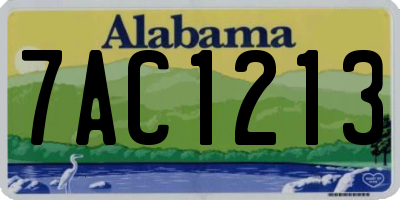 AL license plate 7AC1213