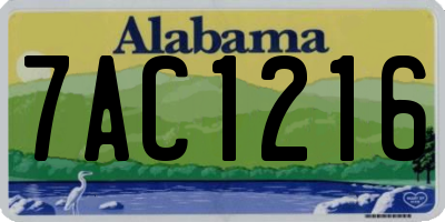 AL license plate 7AC1216