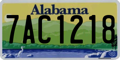 AL license plate 7AC1218