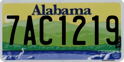 AL license plate 7AC1219