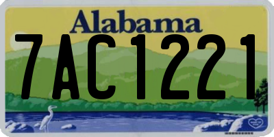 AL license plate 7AC1221